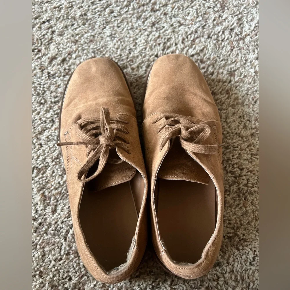 Sperry Oxford Shoes Caspian Boys Light Brown Suede Size 6.5